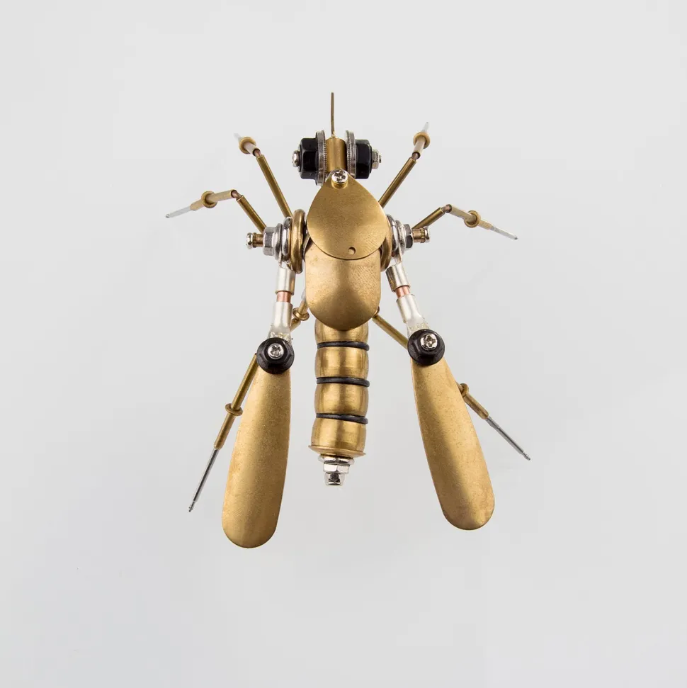 90Pcs Steampunk Insect Metal Model Kits Mechanical Crafts for Home Decor - Mosquito