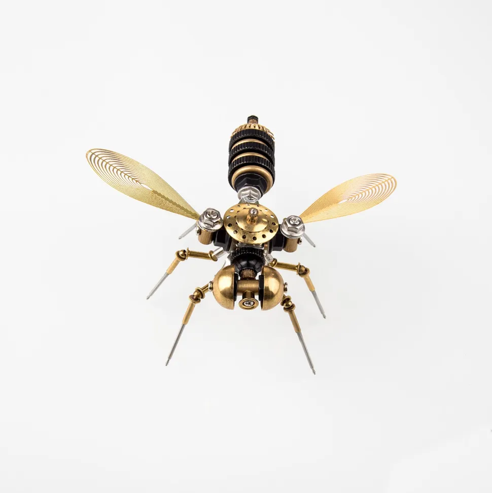90Pcs Steampunk Insect Metal Model Kits Mechanical Crafts for Home Decor - Bee