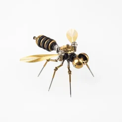 90Pcs Steampunk Insect Metal Model Kits Mechanical Crafts for Home Decor - Bee