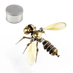 90Pcs Steampunk Insect Metal Model Kits Mechanical Crafts for Home Decor - Bee