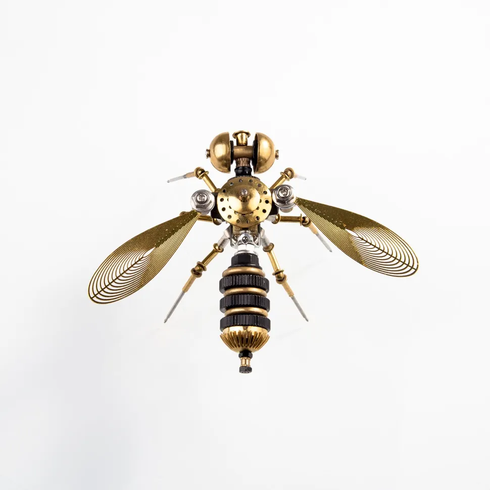 90Pcs Steampunk Insect Metal Model Kits Mechanical Crafts for Home Decor - Bee