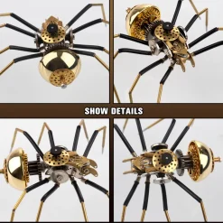 80Pcs Steampunk Insect Metal Model Kits Mechanical Crafts for Home Decor - Spider