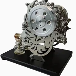 Pigeon-Style Dual-Cylinder Dual-Piston Hot Air Stirling Engine Model Educational Toy