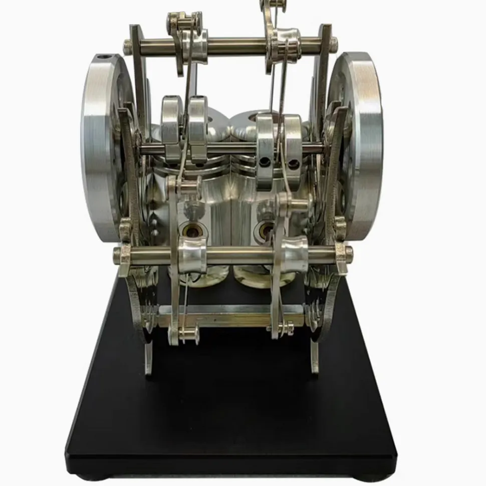 Pigeon-Style Dual-Cylinder Dual-Piston Hot Air Stirling Engine Model Educational Toy
