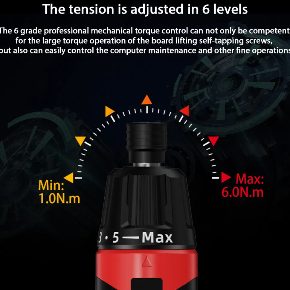Portable Precision Electric Torque Screwdriver Set DIY Tools for TECHING Engine Model Building and More
