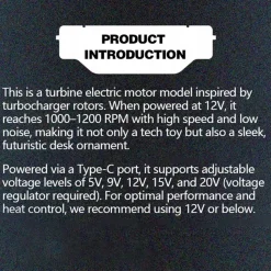 Premium Turbocharged Brushless Metal Motor - High-Speed Aerospace Engine Model