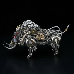 Raging Tusk 3D Metal Mechanical Boar Model Kit–DIY Steampunk Animal Assembly for Desktop Display