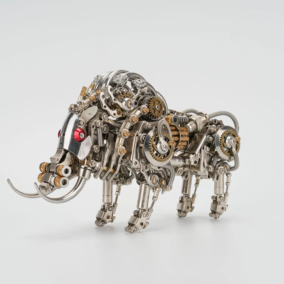 Raging Tusk 3D Metal Mechanical Boar Model Kit–DIY Steampunk Animal Assembly for Desktop Display