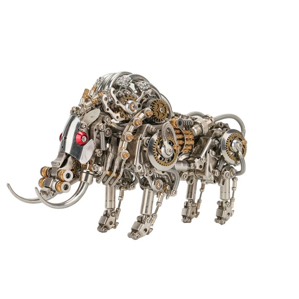 Raging Tusk 3D Metal Mechanical Boar Model Kit–DIY Steampunk Animal Assembly for Desktop Display