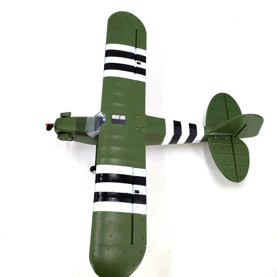 1/16 RC Airplane WWII PIPER J-3 CUB RC 4CH Brushless Fixed-wing Aircraft Model Military Plane Toy (RTF Version)