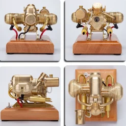 R69 3.2cc Mini Horizontal Opposed Twin Cylinder 4 Stroke Gasoline Engine Motorcycle Engine Model Internal Combustion Engine