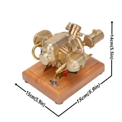 R69 3.2cc Mini Horizontal Opposed Twin Cylinder 4 Stroke Gasoline Engine Motorcycle Engine Model Internal Combustion Engine