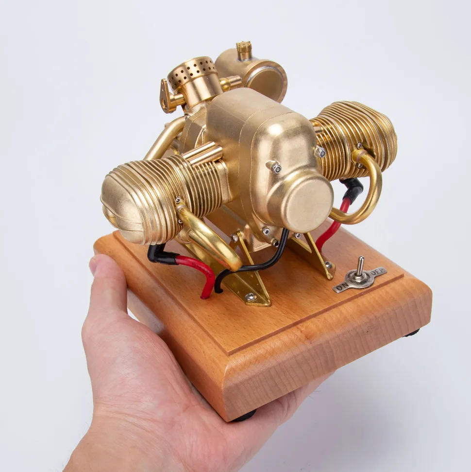 R69 3.2cc Mini Horizontal Opposed Twin Cylinder 4 Stroke Gasoline Engine Motorcycle Engine Model Internal Combustion Engine