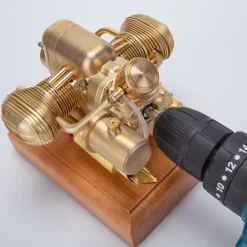 R69 3.2cc Mini Horizontal Opposed Twin Cylinder 4 Stroke Gasoline Engine Motorcycle Engine Model Internal Combustion Engine