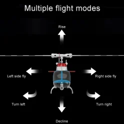 RC ERA C138PRO 1/33 Scale Bell 206 2.4G 6CH Flybarless Single-Rotor RC Helicopter Model with One-Touch Inverted Flight (RTF Version/Police Livery)