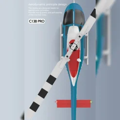 RC ERA C138PRO 1/33 Scale Bell 206 2.4G 6CH Flybarless Single-Rotor RC Helicopter Model with One-Touch Inverted Flight (RTF Version/Police Livery)