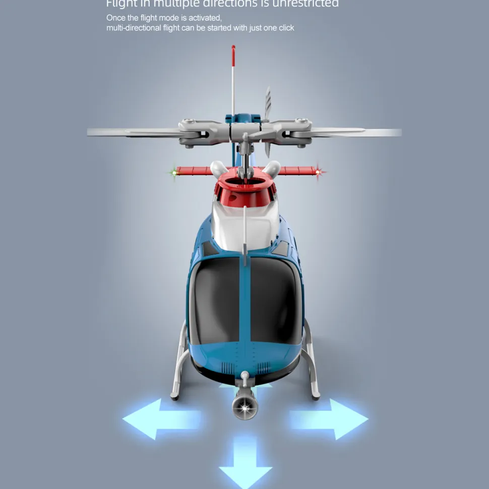 RC ERA C138PRO 1/33 Scale Bell 206 2.4G 6CH Flybarless Single-Rotor RC Helicopter Model with One-Touch Inverted Flight (RTF Version/Police Livery)