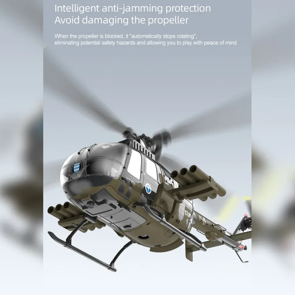 RC ERA C180 1/25 Scale 2.4G 6CH Single Rotor Flybarless RC Helicopter Model with Barometer, TOF LiDAR Altitude Hold & Optical Flow Positioning (RTF Version)