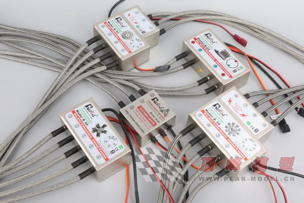 RCEXL CDI Electronic Ignition with Auto-Ignite Angle for L4/V4/V8 Engine and ME-8 1/4-32 Spark Plug (HV Type/90 Degree)