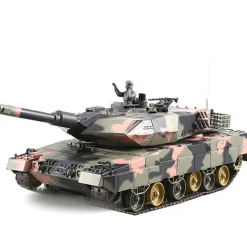 1/24 RC Tank German Leopard2 A5 Tank Model Military Vehicle Model Toys with Lights&Sounds