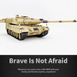 1/16 RC Tank 2.4G German Leopard 2A7 Main Battle Tank Vehicle Model Toys with Lights&Sounds (Basic Version)