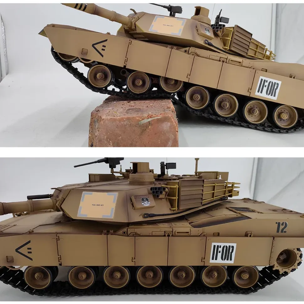 1/16 RC Tank 2.4G M1A2 RC Main Battle Tank Military Model (Upgraded Version/Yellow Ochre)