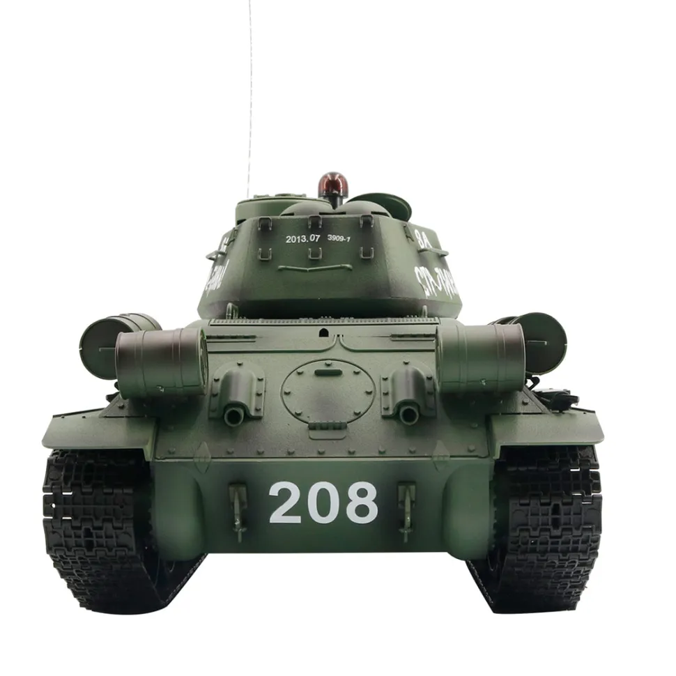 1/16 RC Tank Soviet T-34 Medium Tank 2.4G Remote Control Model Military Tank with Sound Smoke Shooting Effect - Upgraded Edition