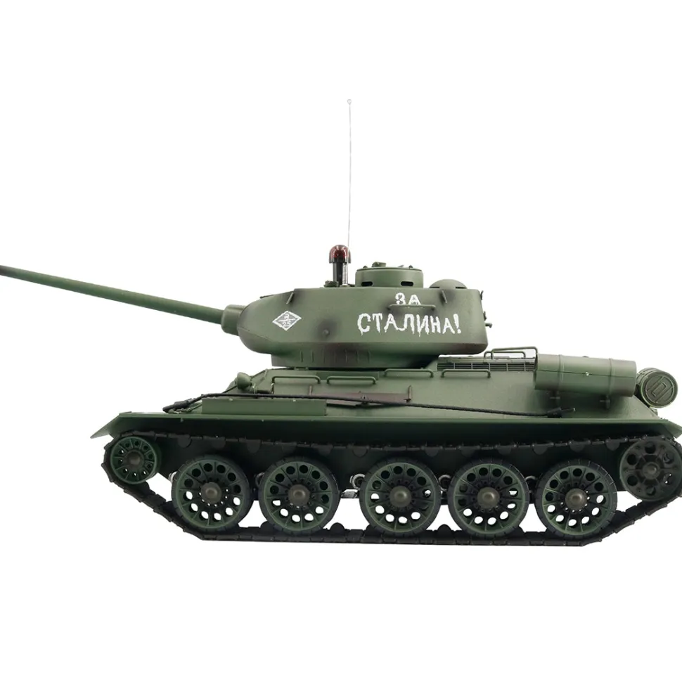 1/16 RC Tank Soviet T-34 Medium Tank 2.4G Remote Control Model Military Tank with Sound Smoke Shooting Effect - Upgraded Edition
