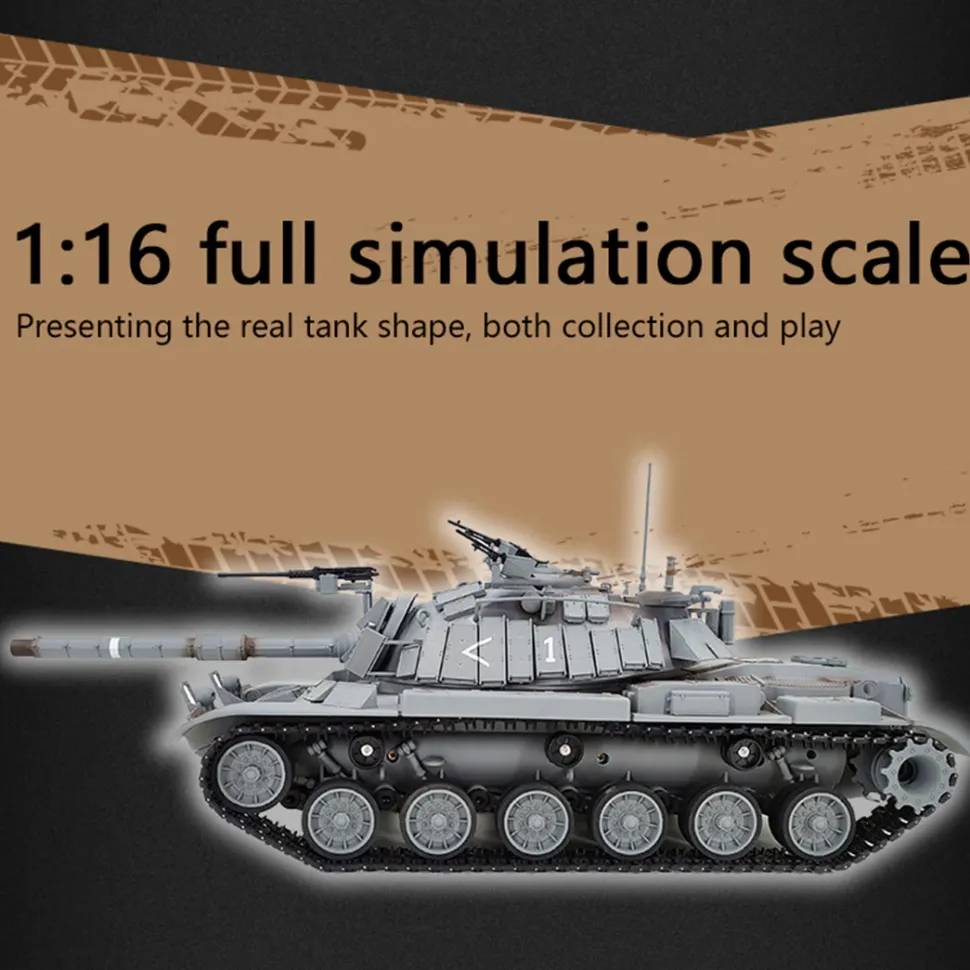RC Tanks that 1/16 2.4G Simulative Israeli M60W ERA Magach 3 Tank Military Toy