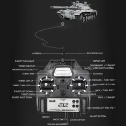 RC Tanks that 1/16 2.4G Simulative Israeli M60W ERA Magach 3 Tank Military Toy