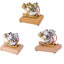 RETROL 4.2CC V-Twin Double-cylinder Four-stroke Gasoline Engine Internal Combustion Engine Model for Motorcycle-Gift Collection