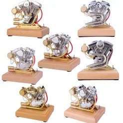 RETROL 4.2CC V-Twin Double-cylinder Four-stroke Gasoline Engine Internal Combustion Engine Model for Motorcycle-Gift Collection