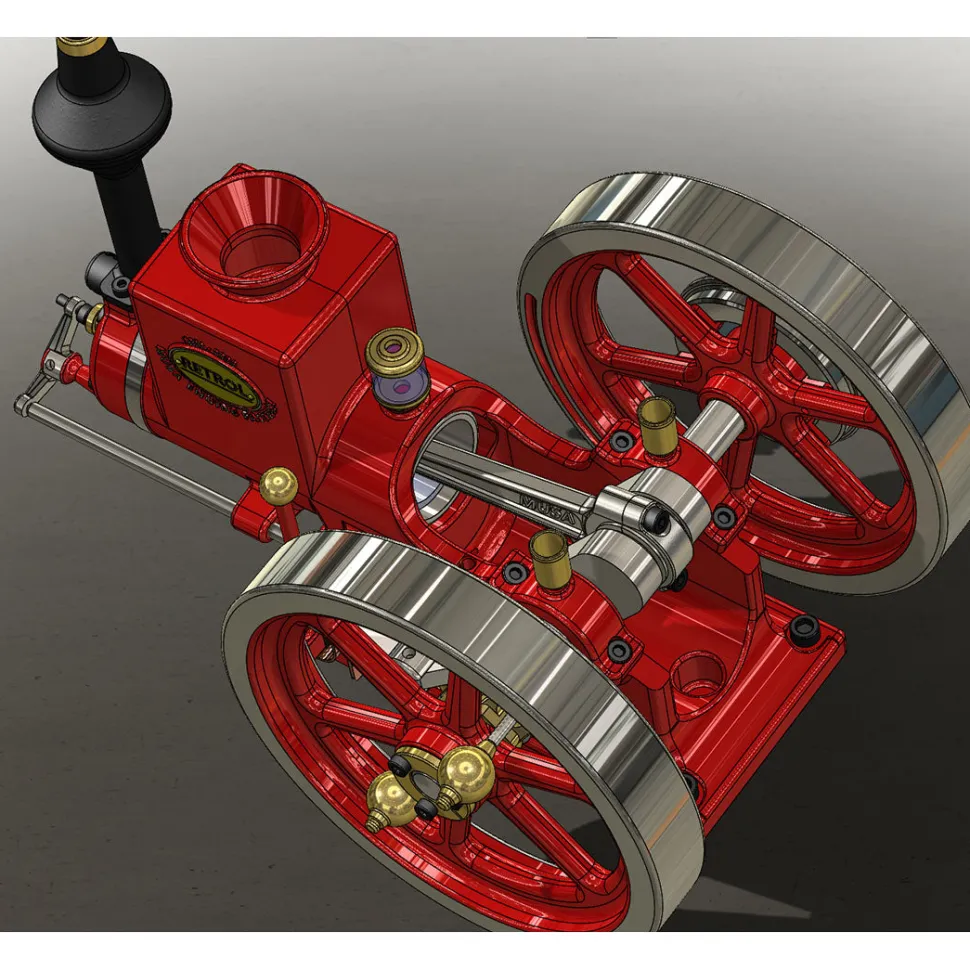 RETROL HM-01 7cc Antique Hit and Miss Engine 4-stroke Stationary Engine Horizontal IC Engine Model That Works