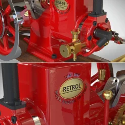 RETROL HM-01 Hit and Miss Engine with Starter Kit, Stand and Accessories - One Key Start