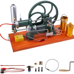 RETROL Horizontal Mill Engine Stationary Steam Engine Hot-bulb Engine Look 4-Stroke Water-cooling Gasoline Engine IC Engine Model