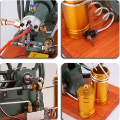 RETROL Horizontal Mill Engine Stationary Steam Engine Hot-bulb Engine Look 4-Stroke Water-cooling Gasoline Engine IC Engine Model