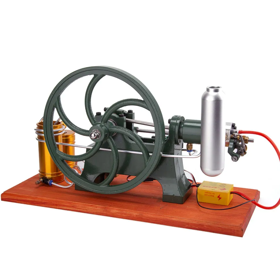 RETROL Horizontal Mill Engine Stationary Steam Engine Hot-bulb Engine Look 4-Stroke Water-cooling Gasoline Engine IC Engine Model