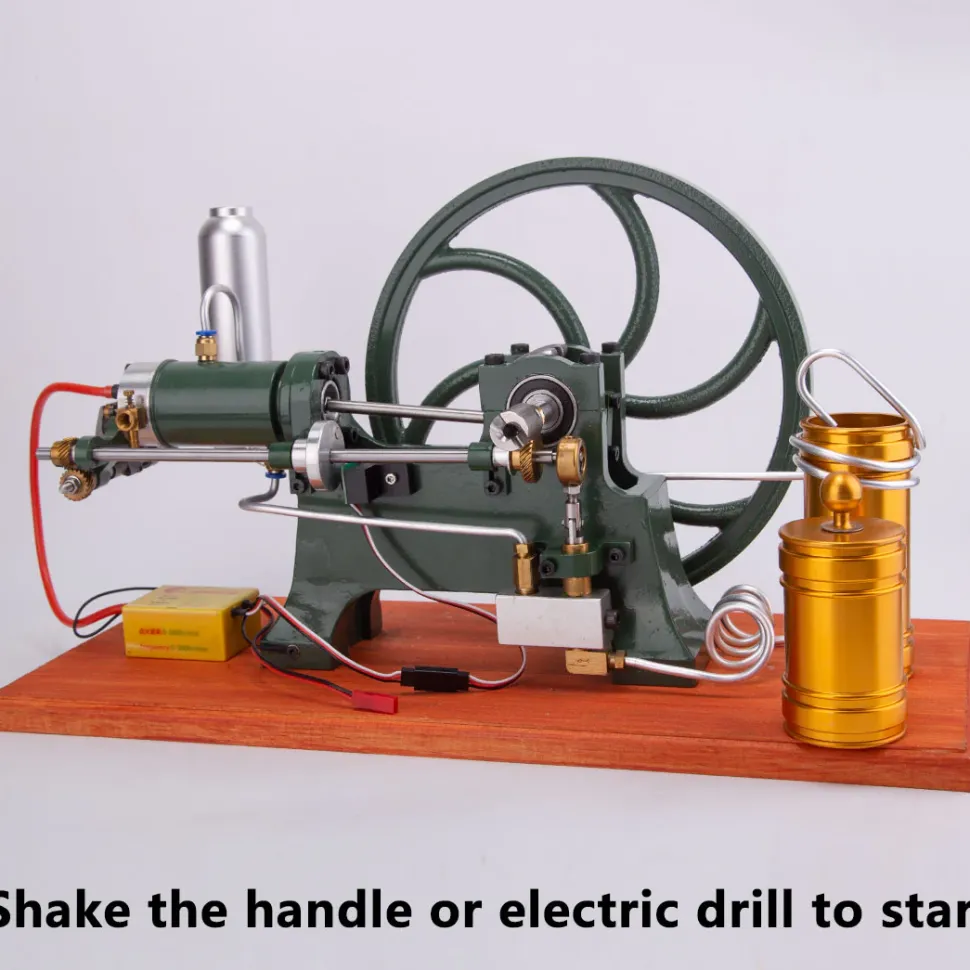 RETROL Horizontal Mill Engine Stationary Steam Engine Hot-bulb Engine Look 4-Stroke Water-cooling Gasoline Engine IC Engine Model