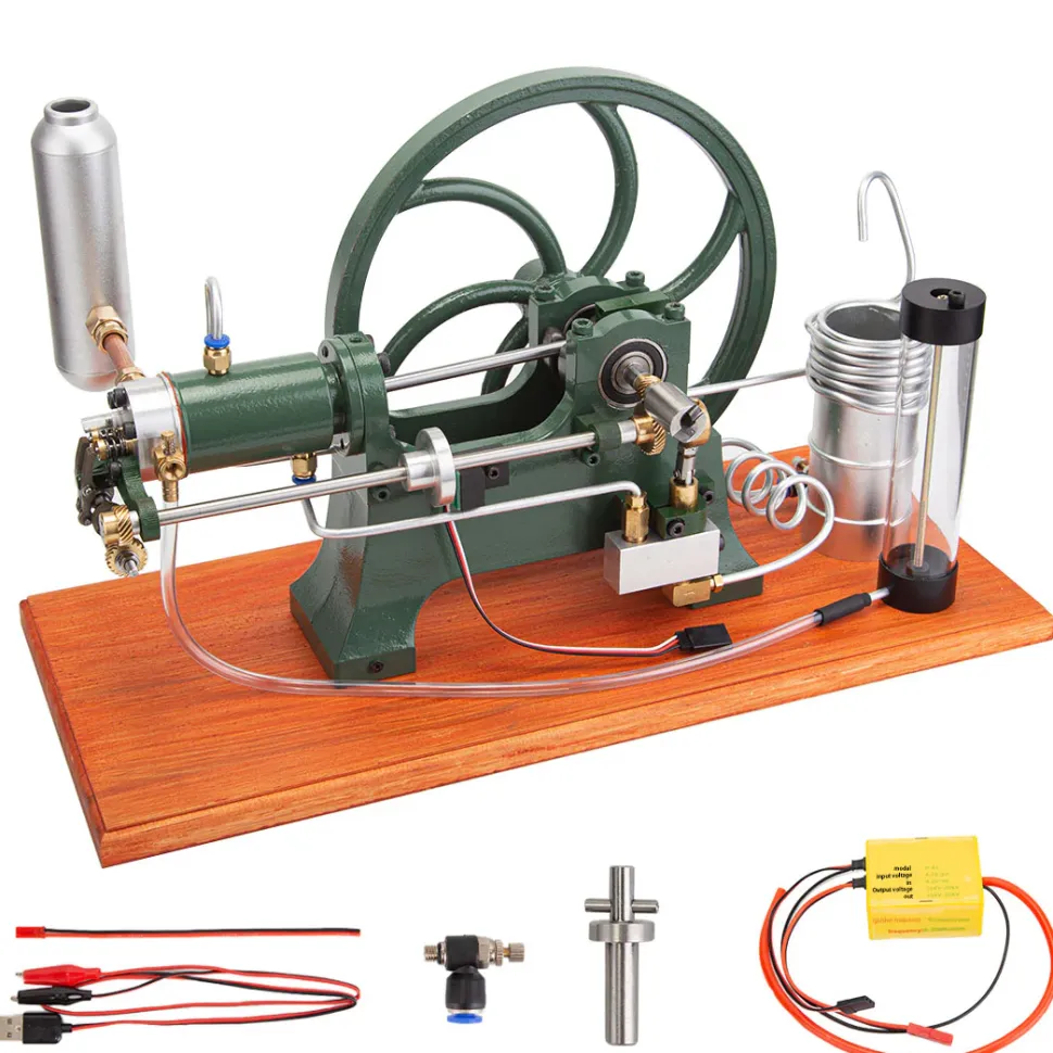RETROL Horizontal Mill Engine Stationary Steam Engine Hot-bulb Engine Look 4-Stroke Water-cooling Gasoline Engine IC Engine Model