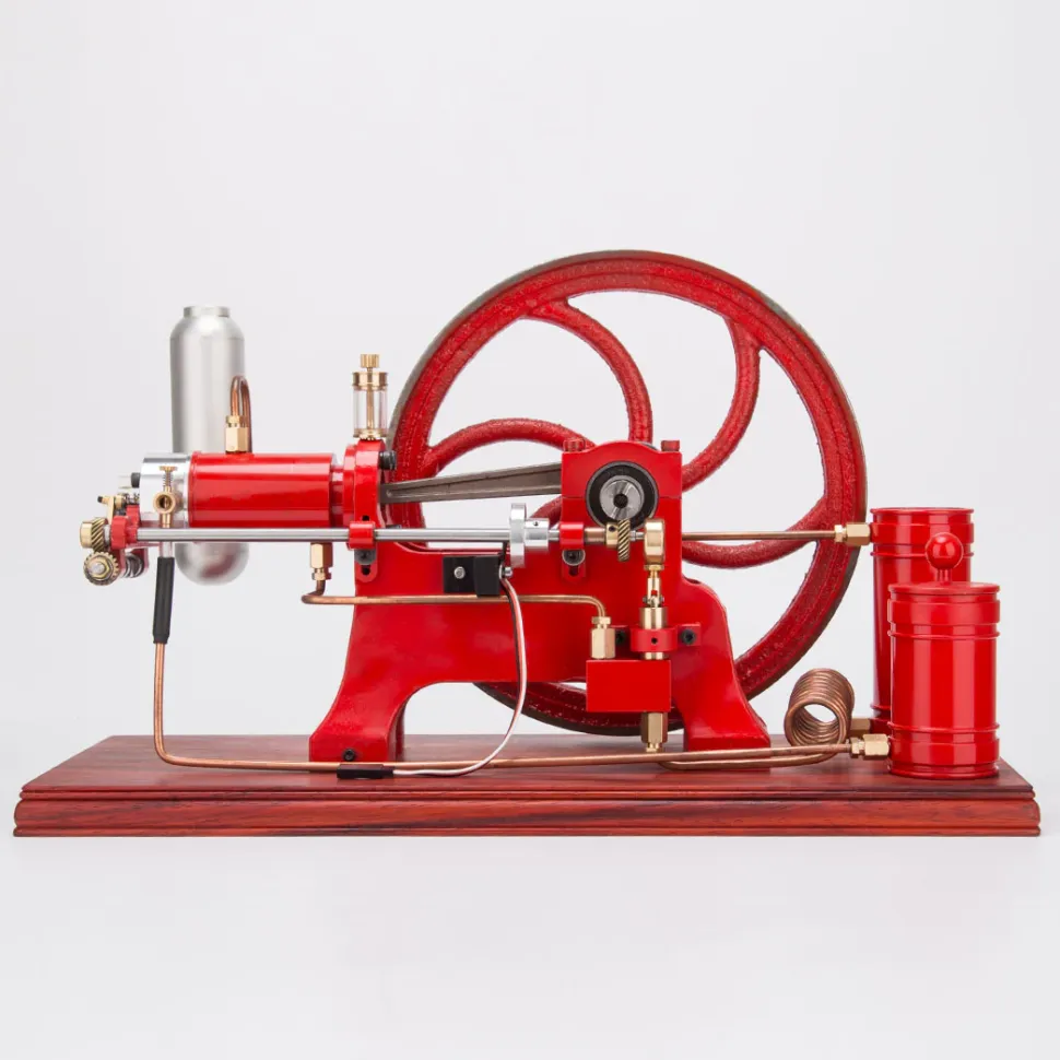 RETROL Horizontal Mill Engine Stationary Steam Engine Hot-bulb Engine Look 4-Stroke Water-cooling Gasoline Engine IC Engine Model