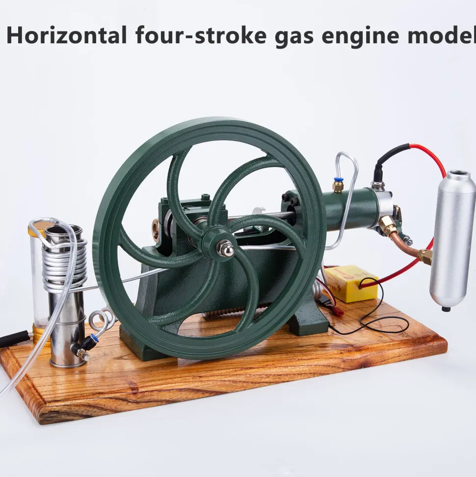 RETROL Horizontal Mill Engine Stationary Steam Engine Hot-bulb Engine Look 4-Stroke Water-cooling Gasoline Engine IC Engine Model