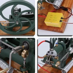 RETROL Horizontal Mill Engine Stationary Steam Engine Hot-bulb Engine Look 4-Stroke Water-cooling Gasoline Engine IC Engine Model