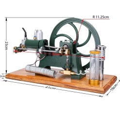 RETROL Horizontal Mill Engine Stationary Steam Engine Hot-bulb Engine Look 4-Stroke Water-cooling Gasoline Engine IC Engine Model