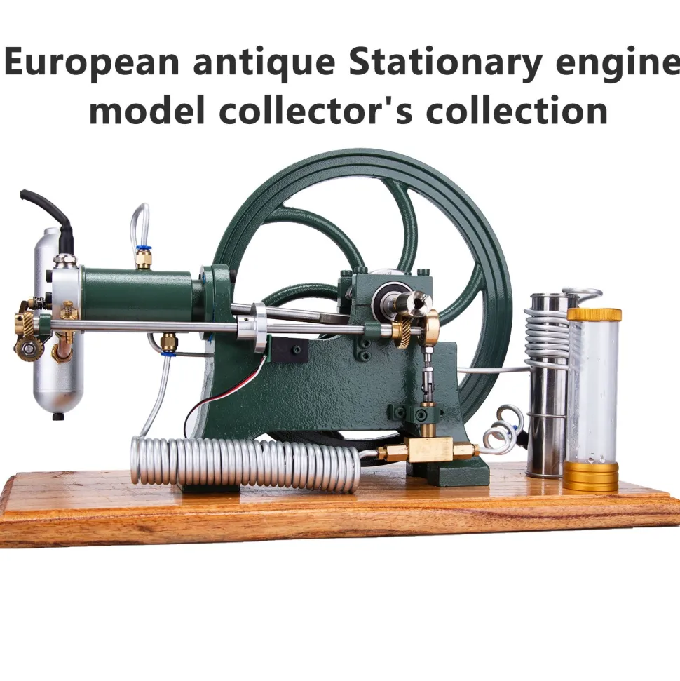 RETROL Horizontal Mill Engine Stationary Steam Engine Hot-bulb Engine Look 4-Stroke Water-cooling Gasoline Engine IC Engine Model