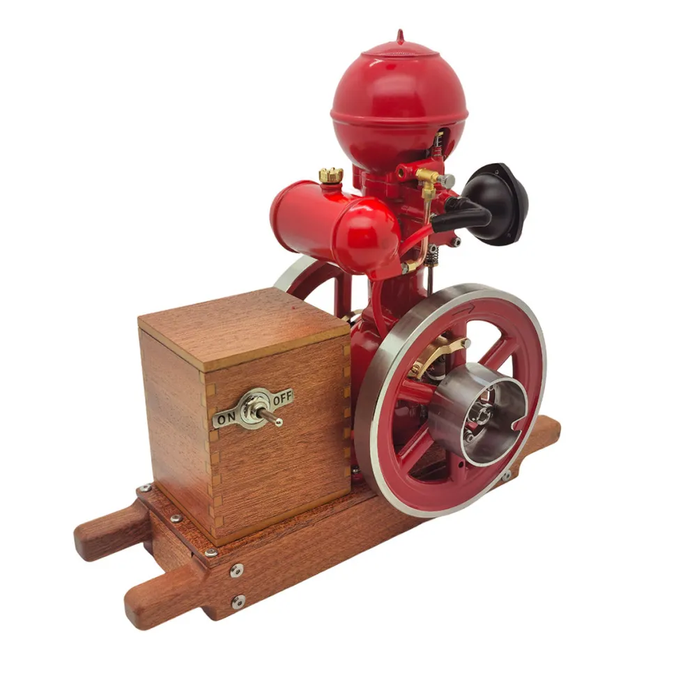 RETROL & OKMO B01 Ball Top Miniature Water-Cooled Single-Cylinder 4-Stroke Hit and Miss Gasoline Internal Combustion Engine Model