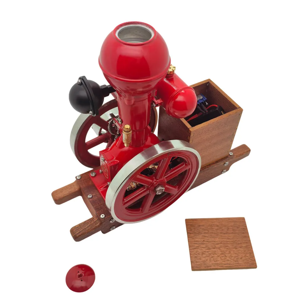 RETROL & OKMO B01 Ball Top Miniature Water-Cooled Single-Cylinder 4-Stroke Hit and Miss Gasoline Internal Combustion Engine Model