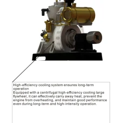 RETROL×OKMO 185 Micro Single-Cylinder 4-Stroke Gasoline Engine Model for Classic Vintage Tractor
