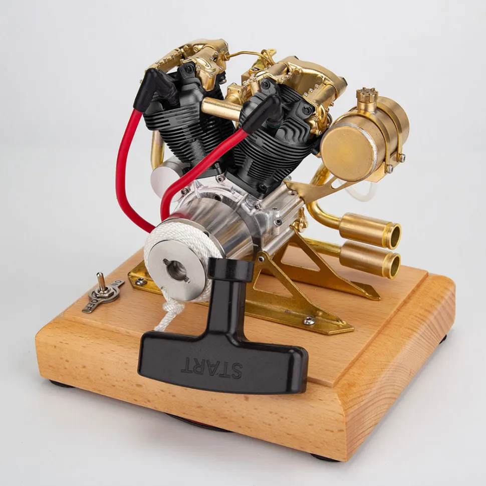 RETROL R29 4.2CC Mini V2 Engine OHV V-Twin Motorcycle Engine Double-cylinder Four-stroke Gasoline Engine Internal Combustion Engine Model