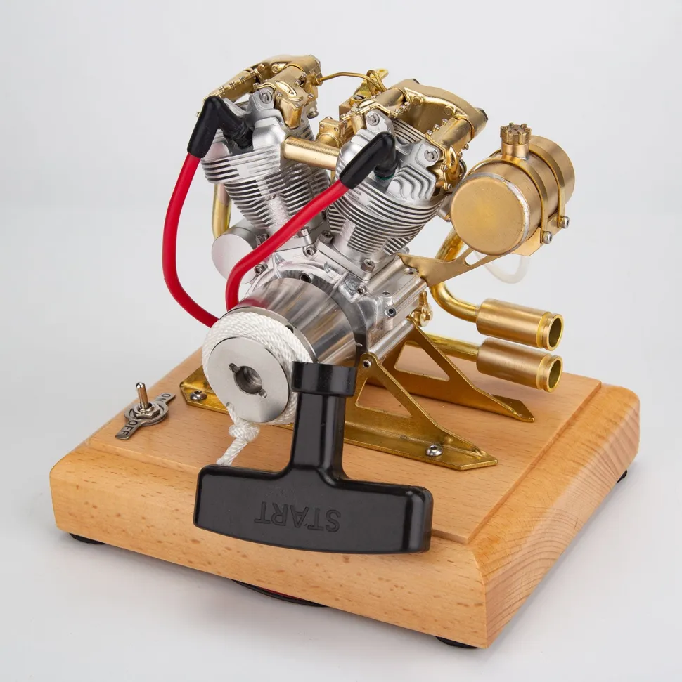 RETROL R29 4.2CC Mini V2 Engine OHV V-Twin Motorcycle Engine Double-cylinder Four-stroke Gasoline Engine Internal Combustion Engine Model