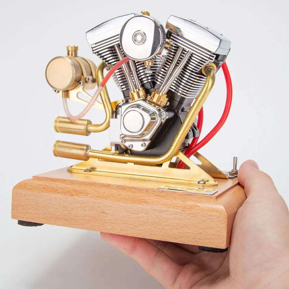 RETROL R33 Evolution 4.2CC Mini V2 Engine OHV V-Twin Motorcycle Engine Double-cylinder Four-stroke Gasoline Engine Internal Combustion Engine Model